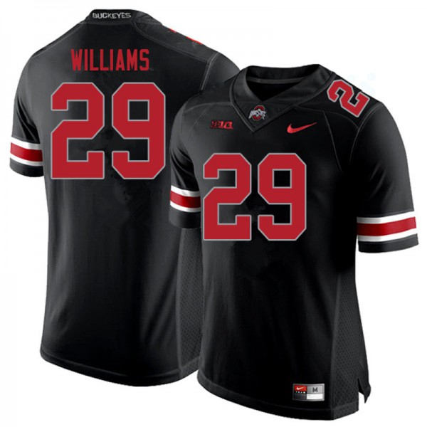 Ohio State Buckeyes #29 Kourt Williams Men Stitched Jersey Blackout OSU72557